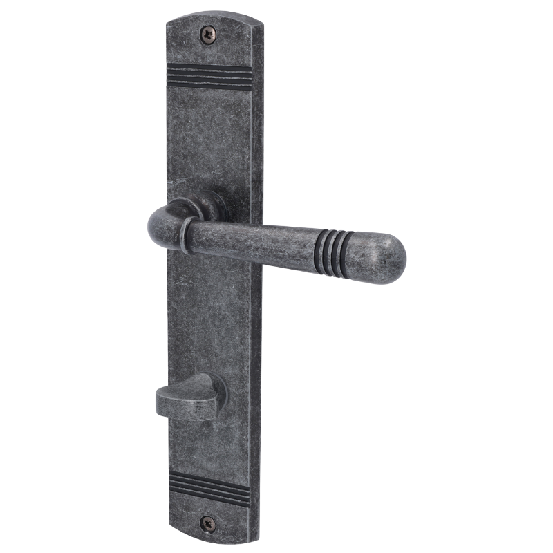 Saline-LS Antik grau - Türgriff / Langschildbeschlag - Südmetall