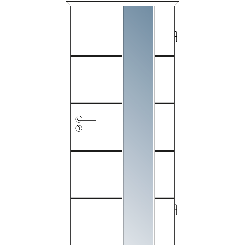 Tür, Türgriff, Glasfenster, Sichtschutz, Panel