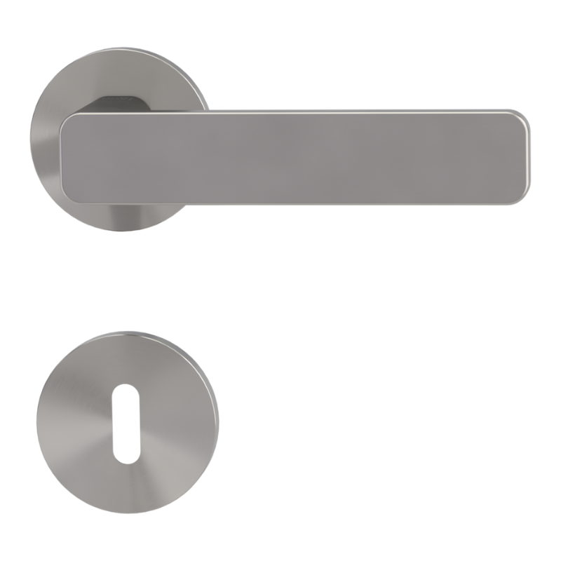 Vaya 265 Minimal Modern rund - Samtgrau - Türgriff / Rosettengarnitur - Griffwerk
