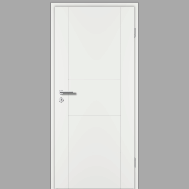 Riva RI7 Zimmertür / Innentür Weiss RAL 9016 mit Zarge CPL Weißlack