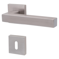 Galina Square - R - Edelstahl-sat. - Türdrücker / Rosettengarnitur - Südmetall Galina Square - R - Edelstahl-sat. - Türdrücker / Rosettengarnitur - Südmetall