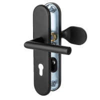 Sicura Ronny schwarz matt - Edelstahl - Sicherheitsbeschlag / Schutzbeschlag - Südmetall Sicura Ronny schwarz matt - Edelstahl - Sicherheitsbeschlag / Schutzbeschlag - Südmetall