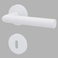 Ronny II-R - Weiß matt Struktur - Türklinke / Rosettengarnitur Ronny II-R - Weiß matt Struktur - Türklinke / Rosettengarnitur