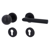 Ronny-R - Schwarz matt - Türdrücker für Wohnungseingangstüren - Südmetall Ronny-R - Schwarz matt - Türdrücker für Wohnungseingangstüren - Südmetall