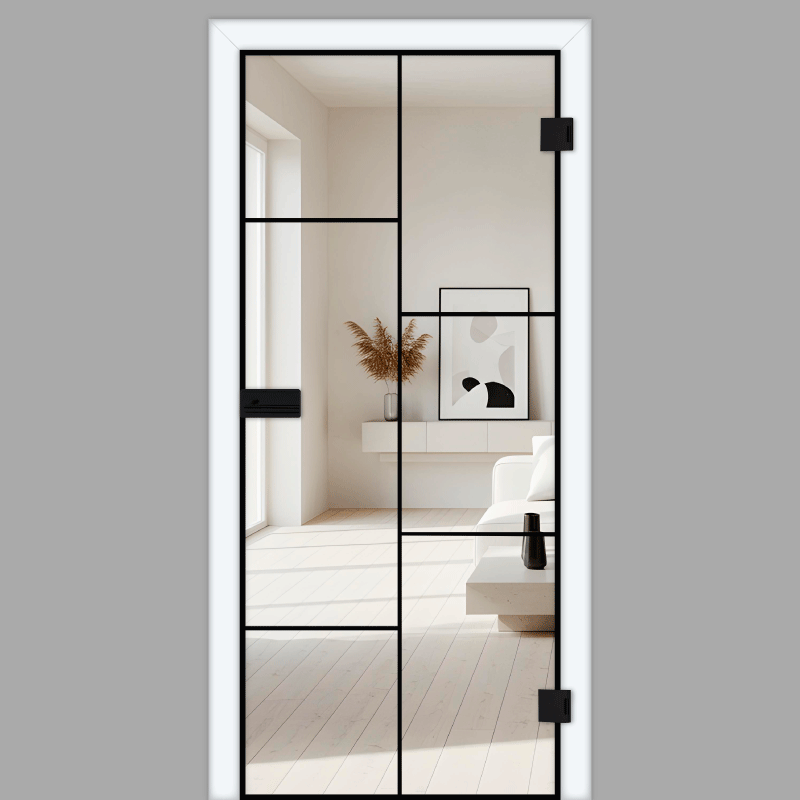 NoirLine 33 - Ganzglastüren / Glastüren mit Zarge Komplettset - Lofttüren NoirLine