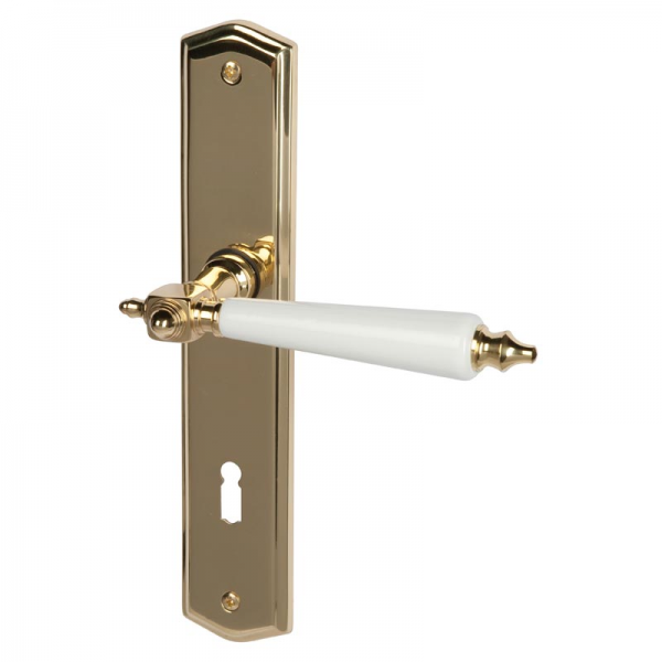Thor Weiß - LS - Messing - Türdrücker / Langschildbeschlag - Südmetall GmbH