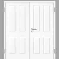 Elegance 04 Doppeltüren / Doppelflügeltür Polarweiss CPL RAL 9003 mit Zarge Elegance 04 Doppeltüren / Doppelflügeltür Polarweiss CPL RAL 9003 mit Zarge