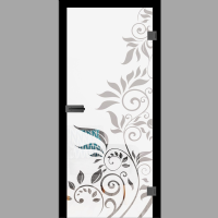 Flowers 4 Motiv klar Glastür – Ganzglastür / Komplettset mit Zarge von Erkelenz Flowers 4 Motiv klar Glastür – Ganzglastür / Komplettset mit Zarge von Erkelenz