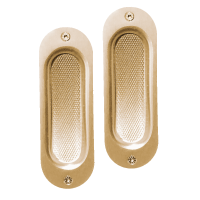 Alu F2 - Neusilberoptik - Schiebetürmuschel / Einlassgriffe Alu F2 - Neusilberoptik - Schiebetürmuschel / Einlassgriffe