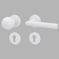 Ronny-R - Weiß matt Struktur - Türdrücker für Wohnungseingangstüren - Südmetall Ronny-R - Weiß matt Struktur - Türdrücker für Wohnungseingangstüren - Südmetall