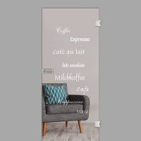 cafe 2 Motiv matt - Ganzglastür / Glastür - Erkelenz cafe 2 Motiv matt - Ganzglastür / Glastür - Erkelenz