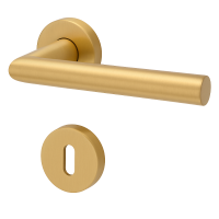 Fair I - R Gold matt -Türdrücker / Rosettengarnitur - Südmetall Fair I - R Gold matt -Türdrücker / Rosettengarnitur - Südmetall