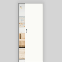 Weisslack 10 Schiebetür in der Wand laufend - CPL RAL 9010 Weisslack 10 Schiebetür in der Wand laufend - CPL RAL 9010