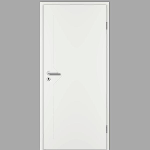 Riva RI3 Zimmertür / Innentür Weiss RAL 9016 mit Zarge CPL Weißlack