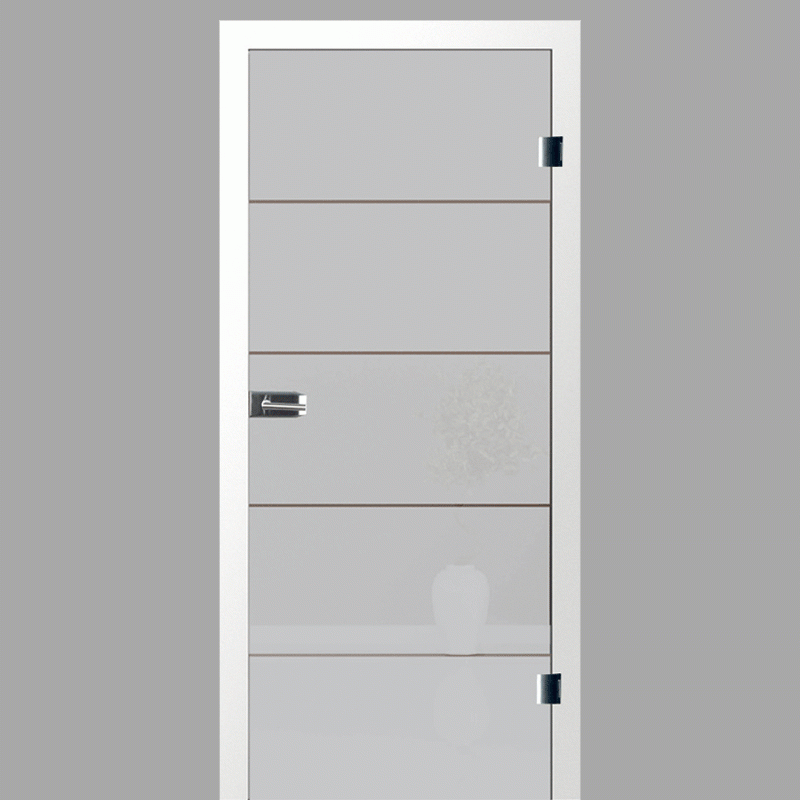 ER 58 Rillenschliff-Türen - Scheibe matt - Ganzglastür / Glastür