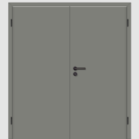 Lavagrau Doppeltüren / Doppelflügeltür Weiß CPL RAL 7037 mit Zarge Lavagrau Doppeltüren / Doppelflügeltür Weiß CPL RAL 7037 mit Zarge