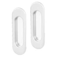 Exklusiv - Weiß - Schiebetürmuschel / Einlassgriffe Exklusiv - Weiß - Schiebetürmuschel / Einlassgriffe