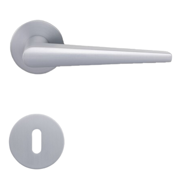 Anzio Round - Silbergrau - Türdrücker / Rosettengarnitur - Griffwelt