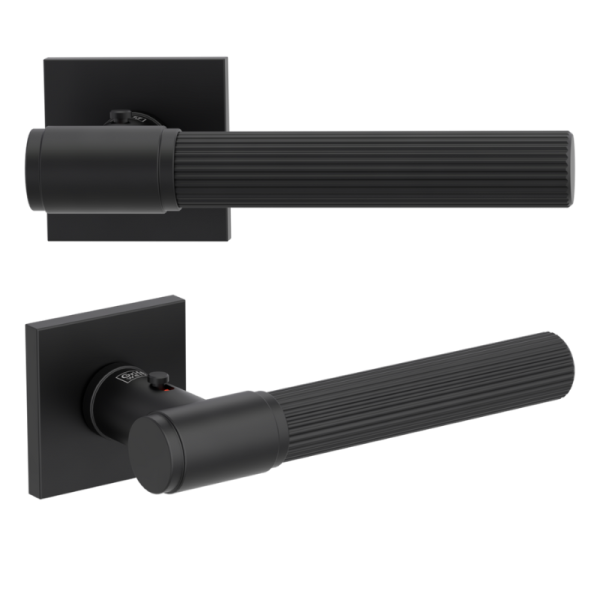 Vaya 136 Aris eckig - smart2lock - Graphitschwarz - Türdrücker / Rosettengarnitur - Griffwerk Vaya 136 Aris eckig - smart2lock - Graphitschwarz - Türdrücker / Rosettengarnitur - Griffwerk