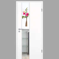 Polarweiss 03 - Light 2-S - Holzglastür mit Zarge CPL RAL 9003 Polarweiss 03 - Light 2-S - Holzglastür mit Zarge CPL RAL 9003