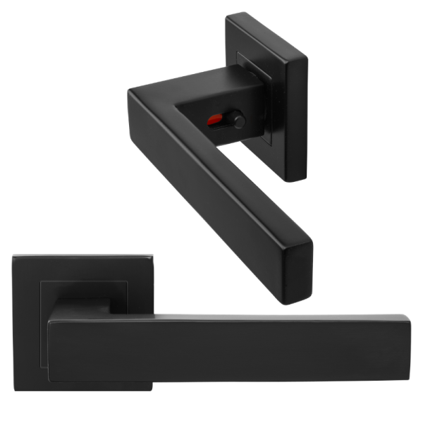 Abano Square - Tiefschwarz - Türdrücker - Griffwelt Minimo Abano Square - Tiefschwarz - Türdrücker - Griffwelt Minimo