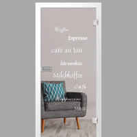 cafe 2 Motiv matt - Ganzglastüren / Glastüren mit Zarge Komplettset - Erkelenz cafe 2 Motiv matt - Ganzglastüren / Glastüren mit Zarge Komplettset - Erkelenz