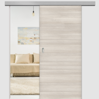 Lärche Crema Schiebetür inkl. Softclose & Türdämpfer CPL Maserung Quer Lärche Crema Schiebetür inkl. Softclose & Türdämpfer CPL Maserung Quer