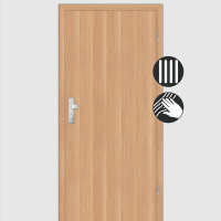 Eiche Natur Wohnungstüren / Schallschutztüren mit Zarge CPL Maserung Aufrecht Eiche Natur Wohnungstüren / Schallschutztüren mit Zarge CPL Maserung Aufrecht
