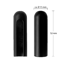 Zierhülsen-Set Schwarz matt für Türbänder Zierhülsen-Set Schwarz matt für Türbänder