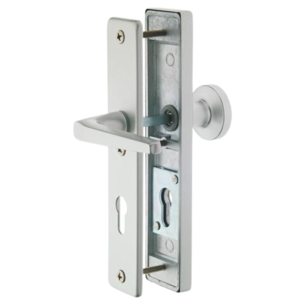 Tora II-LS/LS - Aluminium F1 - Knopf/Drücker - Schutzbeschlag für Wohnungstüren Tora II-LS/LS - Aluminium F1 - Knopf/Drücker - Schutzbeschlag für Wohnungstüren