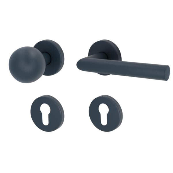 Ronny-R - Anthrazit Struktur - Türdrücker für Wohnungseingangstüren - Südmetall