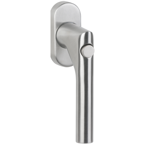 Ferrara mit Druckknopf - Edelstahl matt - Fenstergriff / Rasterolive - Halbolive - Griffwelt Ferrara mit Druckknopf - Edelstahl matt - Fenstergriff / Rasterolive - Halbolive - Griffwelt