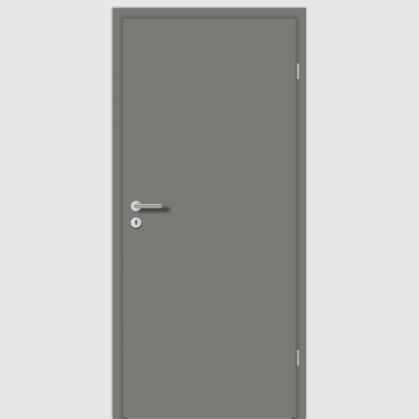 Staubgrau matt Zimmertür / Innentür G-TEC RAL 7037 mit Zarge