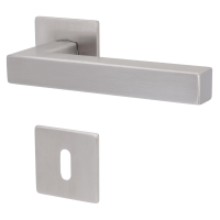 Galina Square - R - Edelstahl-sat. Plano - Türdrücker / Rosettengarnitur - Südmetall Galina Square - R - Edelstahl-sat. Plano - Türdrücker / Rosettengarnitur - Südmetall