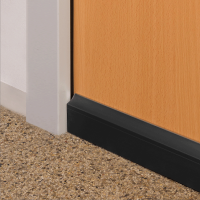 Absenkbare Bodendichtung für Zimmertüren | schwarz | nachrüstbar Absenkbare Bodendichtung für Zimmertüren | schwarz | nachrüstbar