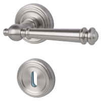 Mount Everest - R Edelstahl satiniert - Türdrücker / Rosettengarnitur - Südmetall Mount Everest - R Edelstahl satiniert - Türdrücker / Rosettengarnitur - Südmetall