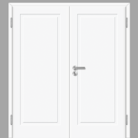 Cala 01 Doppeltüren / Doppelflügeltür Polarweiss CPL RAL 9003 mit Zarge Cala 01 Doppeltüren / Doppelflügeltür Polarweiss CPL RAL 9003 mit Zarge