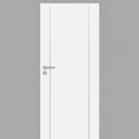 Polarweiss 03 Tür mit Lisenen Typ 3A edelstahlfarbig CPL RAL 9003 Polarweiss 03 Tür mit Lisenen Typ 3A edelstahlfarbig CPL RAL 9003