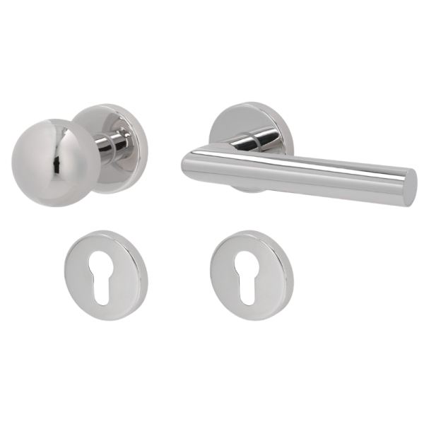 Ronny-R - Edelstahl poliert - Türdrücker für Wohnungseingangstüren - Südmetall