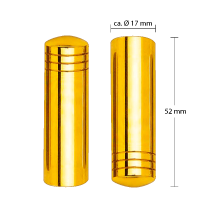 Zierhülse gerillt Messing poliert für Türbänder Zierhülse gerillt Messing poliert für Türbänder