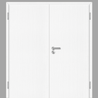 Esche Weiss Doppeltüren / Doppelflügeltür mit Zarge CPL Maserung Aufrecht Esche Weiss Doppeltüren / Doppelflügeltür mit Zarge CPL Maserung Aufrecht