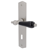 Poseidon-LS - Edelstahl-sat. / Keramik Schwarz - Türdrücker / Langschildbeschlag - Südmetall Poseidon-LS - Edelstahl-sat. / Keramik Schwarz - Türdrücker / Langschildbeschlag - Südmetall