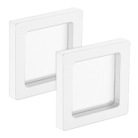 Griffmuscheln Florenz eckig | Edelstahl Weiss matt Griffmuscheln Florenz eckig | Edelstahl Weiss matt