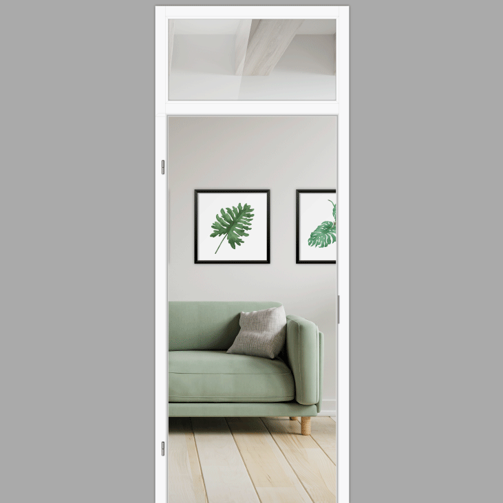 Windfang mit Oberlicht, für links gehangene Zimmertür / Typ 9