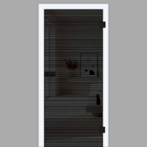 NoirLine Horizontal - Ganzglastüren / Glastüren mit Zarge Komplettset - Lofttüren | NoirLine