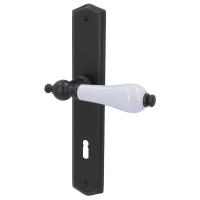 Poseidon -LS - Schwarzstahl / Keramik Weiß - Türdrücker / Langschildbeschlag - Südmetall Poseidon -LS - Schwarzstahl / Keramik Weiß - Türdrücker / Langschildbeschlag - Südmetall