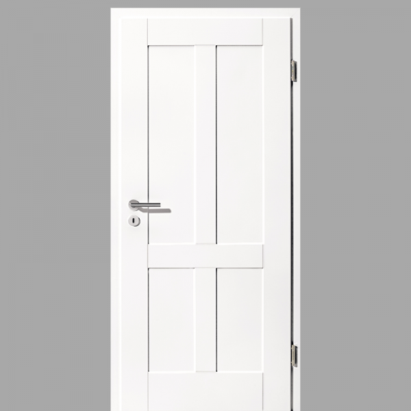 Classic 40 Landhaustür / Stiltür mit Zarge RAL 9016 CPL Weißlack - Lebolit