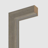 Lärche Dunkel Blendrahmen / Aufschraubzarge für Wohnungstür CPL Rundkante Lärche Dunkel Blendrahmen / Aufschraubzarge für Wohnungstür CPL Rundkante