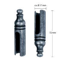 Zierhülse Antik Mount Everest Stahlgrau für Türbänder Zierhülse Antik Mount Everest Stahlgrau für Türbänder