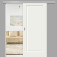 Cala 01 Schiebetür mit Softclose & Laufschiene Landhaustür RAL 9010 Cala 01 Schiebetür mit Softclose & Laufschiene Landhaustür RAL 9010